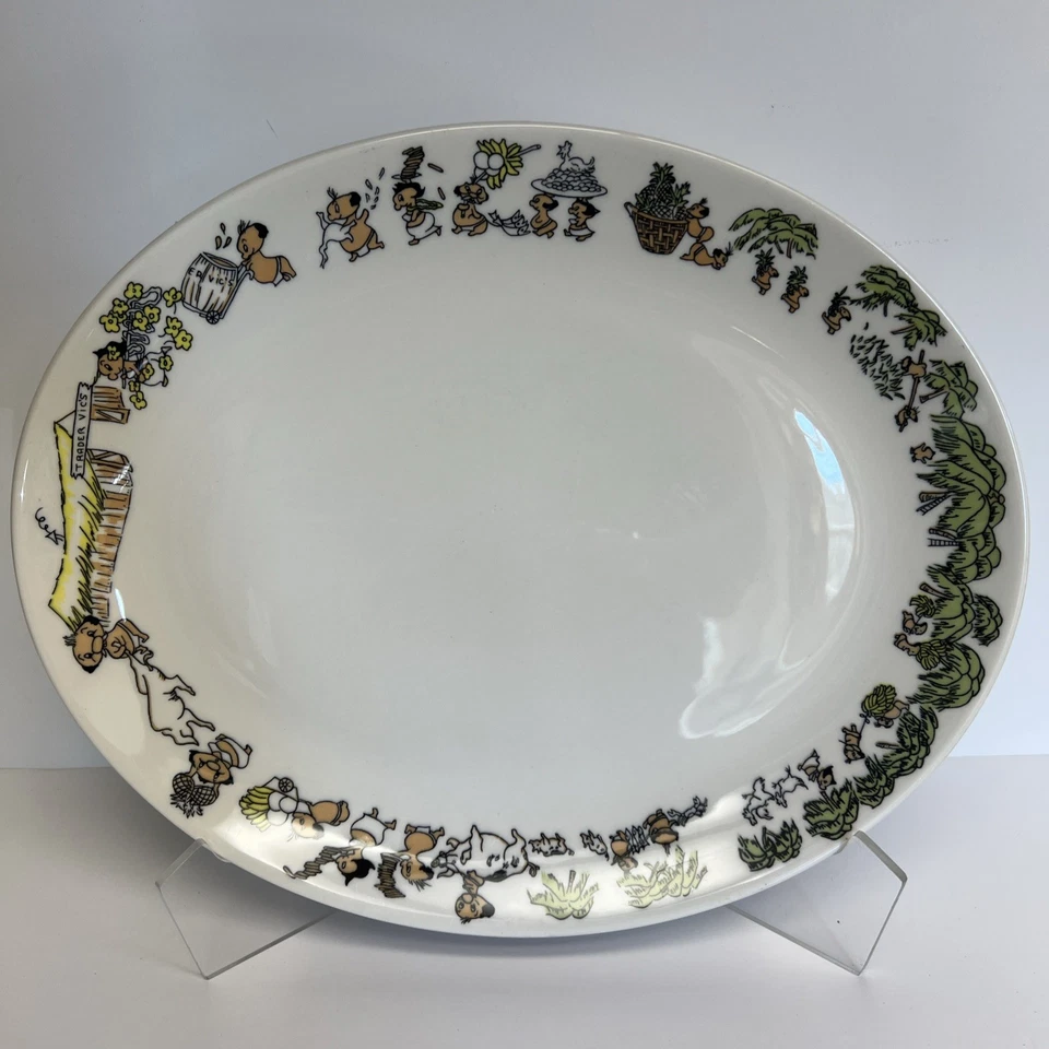 Vintage Trader Vic's Serving Platter Menehune 1971 Tiki Plate Homer Laughlin 13” - Image 3 of 4