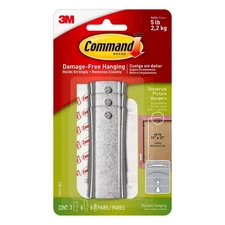 Command 3 Hangers/6 Large Strips/6 Sets of Mini Strips Universal Picture Hangers
