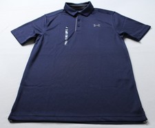 Under Armour Men's Tech Polo Shirt EJ3 Midnight Navy/ Graphite Small NWT