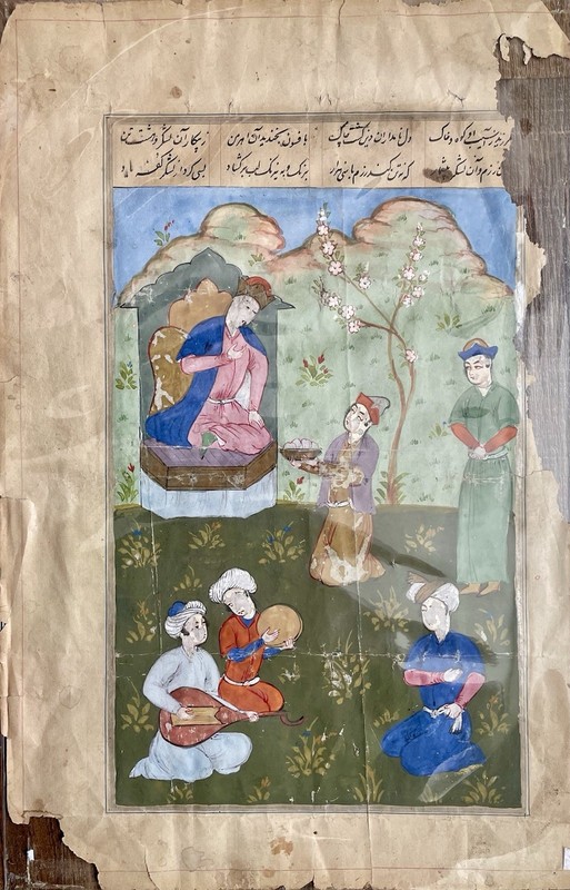 17th-18th C. Endo Persian Poetic Manuscript Page, poss. from Nizami’s Khamsa 