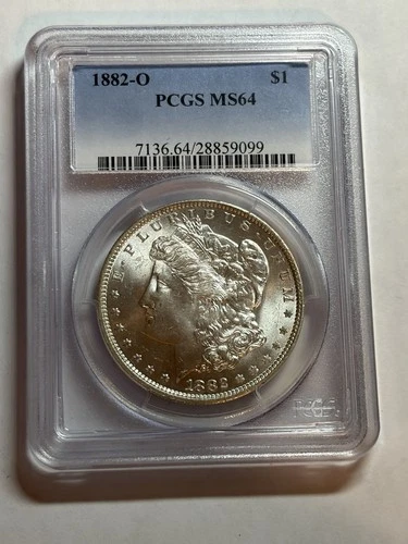 1882-O Morgan Silver Dollar PCGS MS64 S$1 Better Date New Orleans Mint