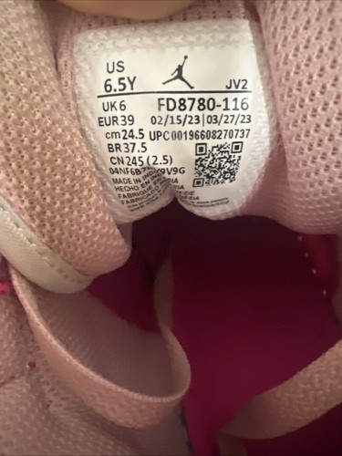 Nike Air Jordan 1 Mid GS Fierce Pink FD8780-116 Youth Kids Sz 6.5Y Girls 7.5 - Picture 8 of 11