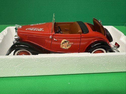 Vintage Coca Cola Die Cast Ford Roadster Classic Cars Solido 1/18th Scale - Picture 5 of 14