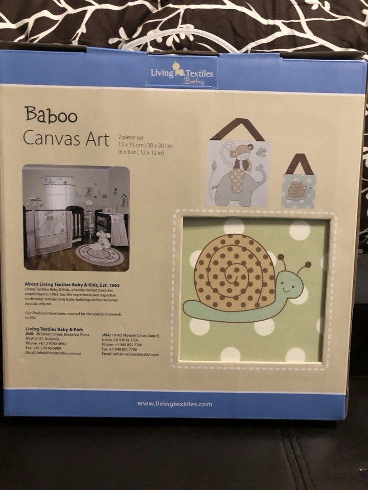 Living Textiles Baboo Selva Guardería Lienzo Decoración de Pared 2 Piezas Foto 2 de 3