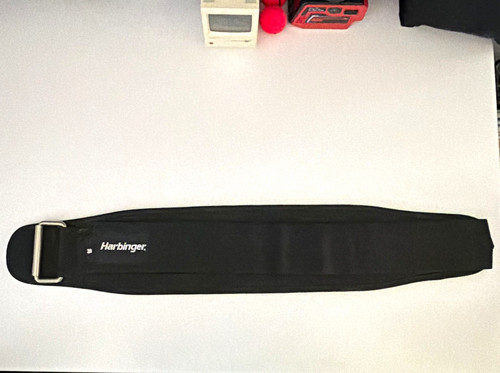 Harbinger Nylon Weight Lifting Belt Hook & Loop Fastener Black Size M