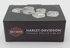 NOB Harley Davidson Stainless Steel Ice Cube Set of Six