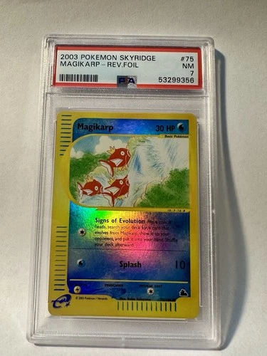 2003 Pokemon Skyridge Magikarp Rev Holo 75/144 PSA 7 NM