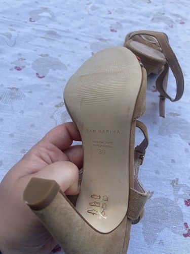 Sandali Donna Vera Pelle Suede Multicolor San Marina n.39 Made In Italy - Foto 5 di 9