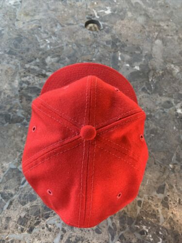 Cappello Vintage Penn Quakers Sports Specialties Lana Scritta Snap Back NCAA Rosso RARO - Foto 6 di 11