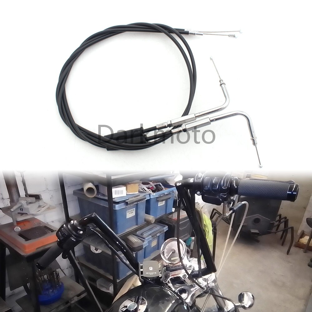 Edelstahl-Geflecht-Gaszug 110cm Für Harley-Davidson FLH, FLT, FXD, FLST, FXST