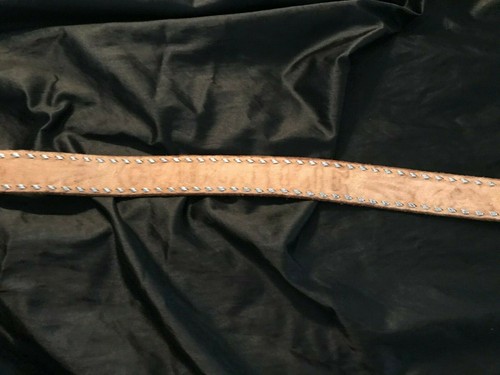 Western Leather Belt 1 1/2" Custom Made Tooled Caroline In Center Back. - Picture 7 of 8