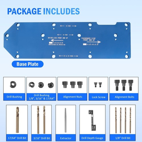71600 Broken Exhaust Manifold Drill Template for Ford V10 2V 3V 4.6L 5.4L 6.8L - Picture 5 of 9