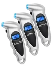 3 AstroAI Tire Pressure Gauge Digital 0-150PSI 4 Units for Car Truck Bicycle NEW