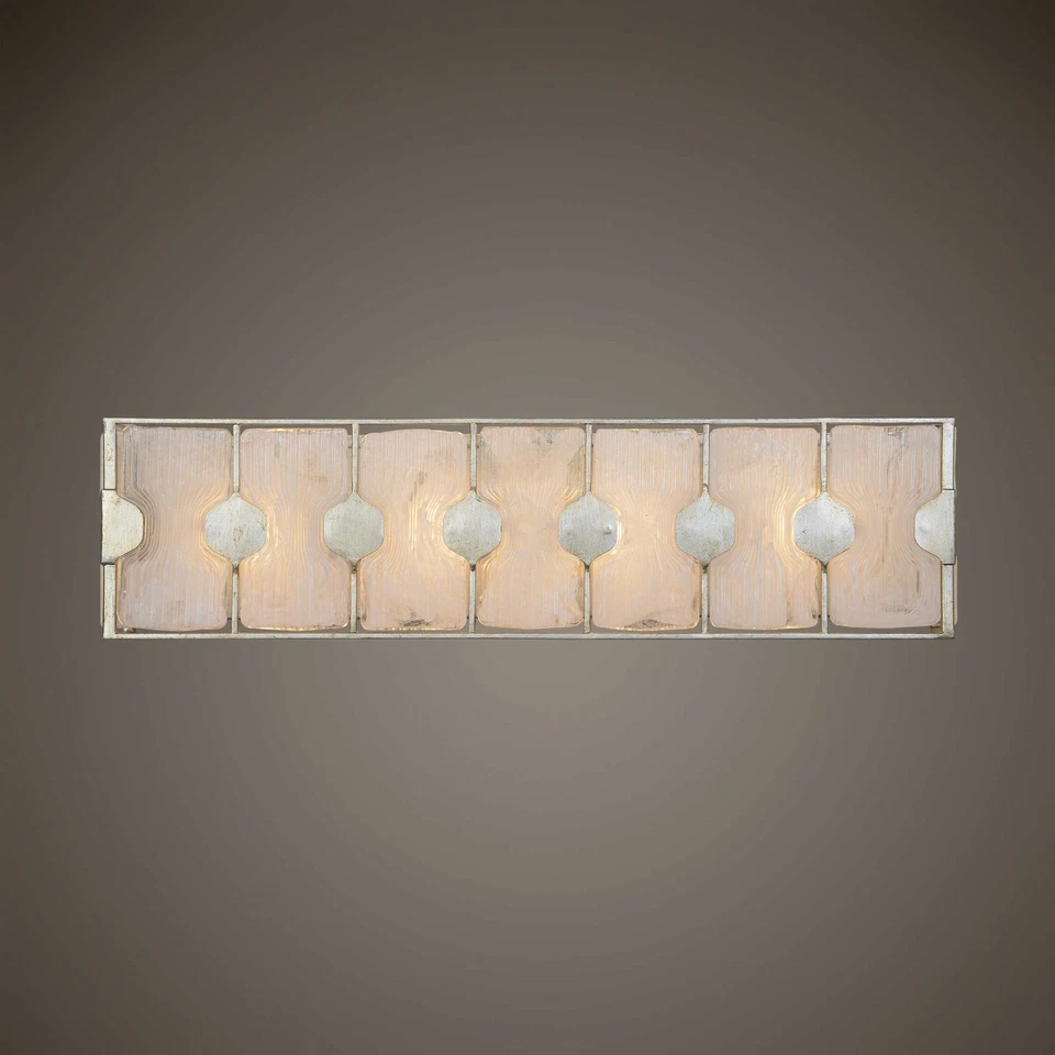 ART DECO 27" QUATRO LUZES REDEMOINHO BRANCO PAREDE ARANDELA LUZ 22867 - Imagem 2 de 4