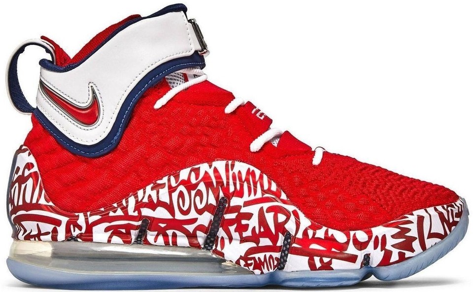 Nike LeBron 17 EP LeBron 4 Red Graffiti for Sale | Authenticity