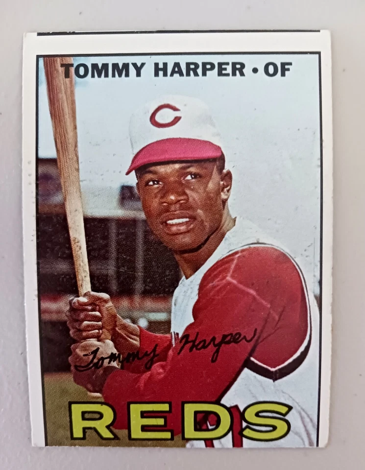 Lote de 9 1967 Topps Cincinnati Reds béisbol vintage DERON JOHNSON, LEE MAY RC Foto 4 de 4