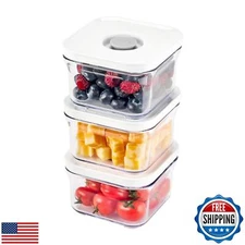 VAKUEN Premium Airtight Food Storage Containers, Mini Square 3pc/set(0.32qt),
