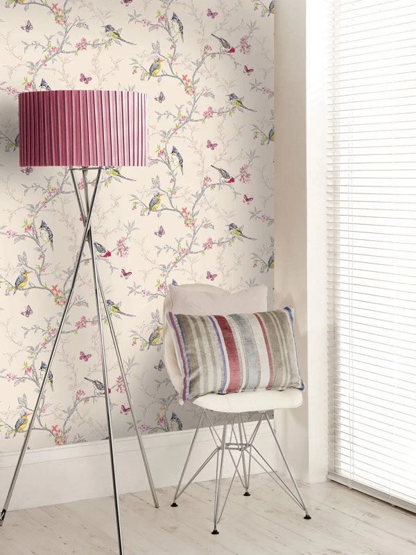 Holden Decor - Phoebe Oiseaux Papier Peint Crème (98082) Neuf Pièce Décor - Photo 2/2