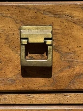 Drexel Woodbriar Drawer Pull Square Brass Vintage Bail Dresser Hardware