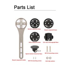 Staffa di prolunga 140 * 40 * 4 mm titanio per GUB 699 Garmin Bryton Cateye Wahoo