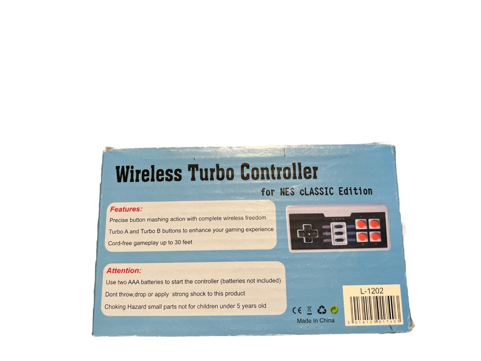 2 pcs Wireless Turbo Controller NES Classic Edition Perfectmall Video Game & NEW - Image 2 of 2