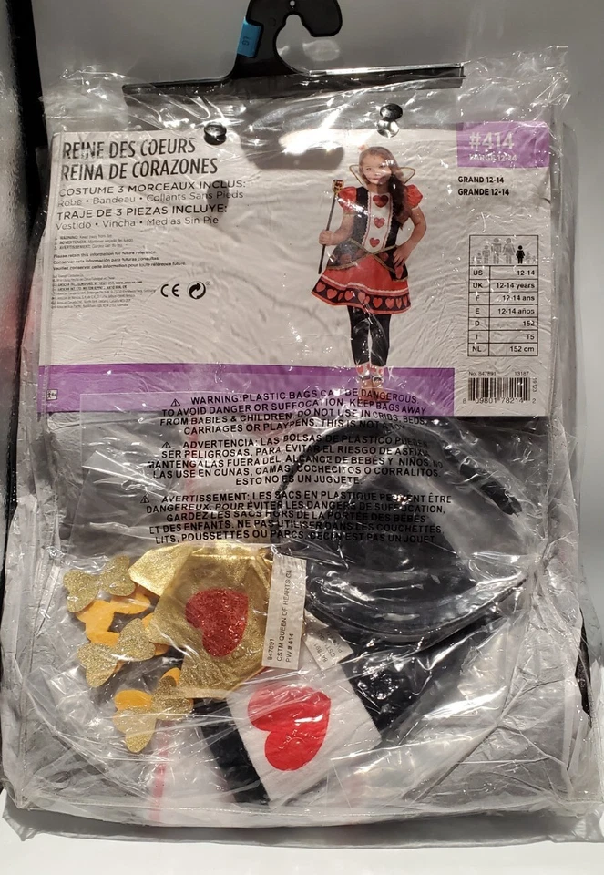 Disfraz Reina Corazones Alicia País de las Maravillas Halloween Niño - NIÑA Talla 12-14 Foto 4 de 4