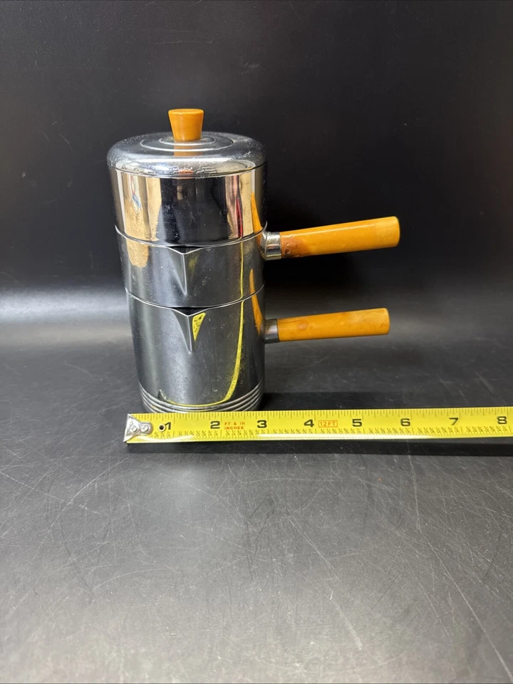 Art Deco Chase Chrome Individual Stacking Coffee Pot - Image 4 of 4