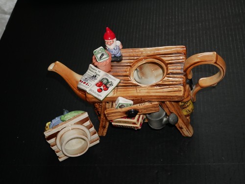 P Cardew Garderners Bench Teekanne Limited Edition #837 / 5000 England Etikett auf PC - Bild 9 von 19