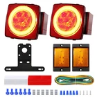 12V Rear Led Submersible Trailer Tail Lights Kit Boat Marker Truck Waterproof