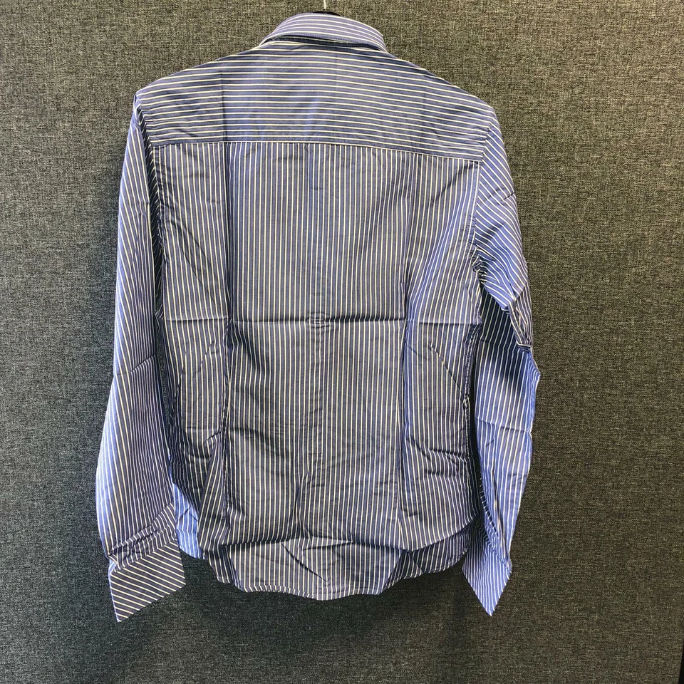 La Redoute Blue Stripe Long Sleeve Shirt 16/16.5" TD015 BB 02 - Image 3 of 4