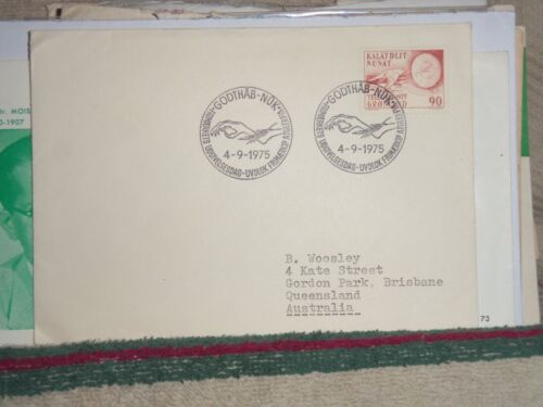 COPERTINA DANMARK PM GODTHAB-NUK 4-9-1975 TO QUEENSLAND AUSTRALIA #10