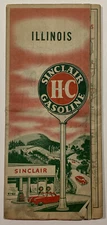 Vintage Highway Map: 1952 - ILLINOIS - Sinclair HC Gasoline