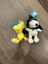 Fetch For Pets 2 Halloween  Snoopy And Woodstock Plush Dog Squeaky Toys, Nwt