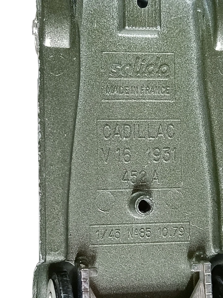 Vintage Solido Cadillac V16 1931 Modellauto 452 Made in France  grün - Bild 4 von 4