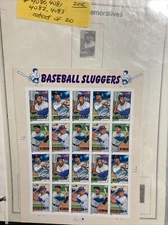 4080 - 4083 4083a Baseball Sluggers Sheet of 20 39¢ Stamps 2005 MNH