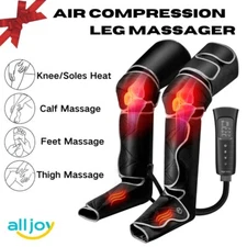 Full Leg Massager with 6 Air Compression Heat Vibration ALLJOY