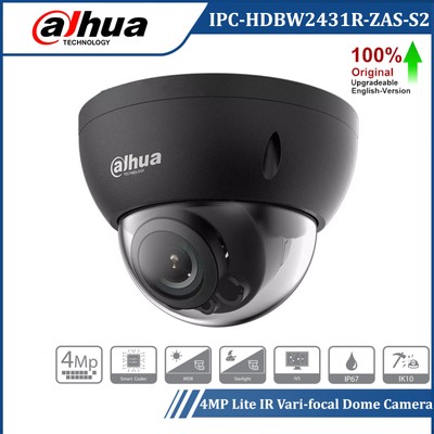 Dahua IPC-HDBW2431R-ZAS-S2 4MP Starlight 5X Zoom Dome IP Kamera IR Audio Black