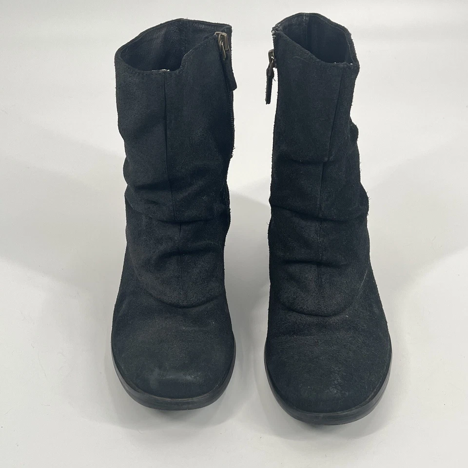 Botines Cordani Cuero Negro Pulido Cremalleras Slouchy Talla 39 Talla 9 Foto 2 de 4