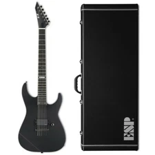 ESP E-II M-I Thru NT Black Satin Electric Guitar + Hard Case - Japan -  B-Stock