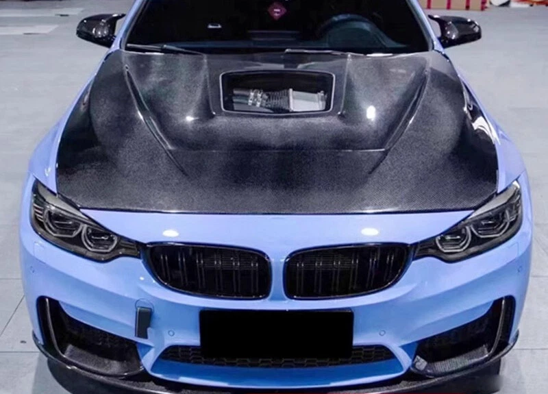 Cubierta del capó de fibra de carbono real para BMW M3 M4 F80 F82 15-20 Foto 2 de 4