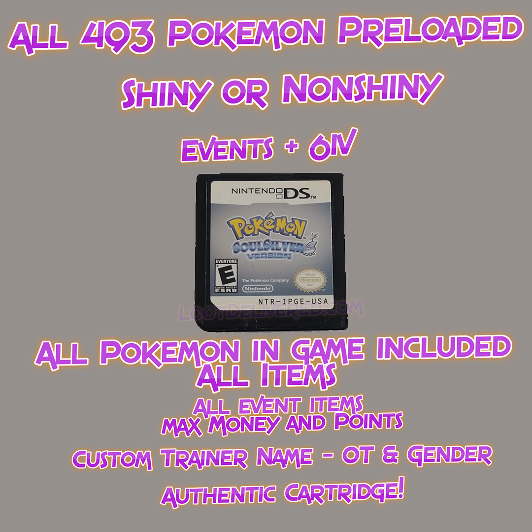 Pokemon Heart Gold Enhanced With all 493 Pokemon Shiny or Nonshiny + Max  Items