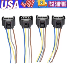 4PCS For 2002-2010 Toyota Camry 2.4L Ignition Coil Female Connector Plug Harness