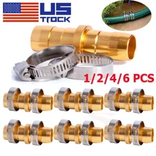 Garden Hose Repair Mender Kit Hose Connector 3/4" 5/8" Male Connector Clamp 2022