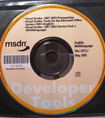 Microsoft Visual Studio .NET 2003 Prerequsites & Visual Studio Tools for Office