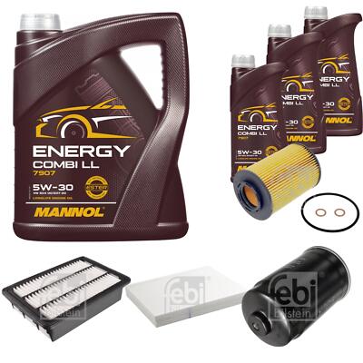 FEBI Inspektionspaket 8L MANNOL Energy Combi LL 5W-30 für Hyundai Santa Fé