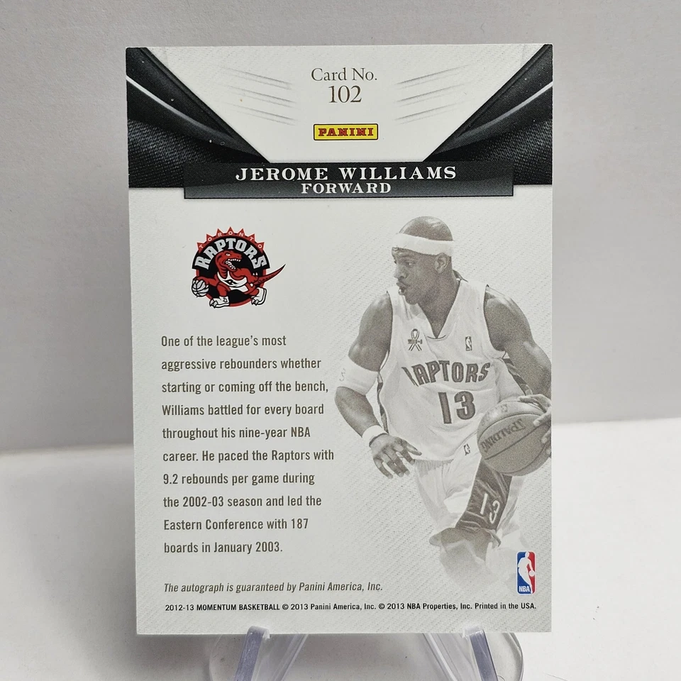 2012-13 Panini Momentum Monumental Marks Oro Jerome Williams #102 Autógrafo/99 Foto 2 de 2