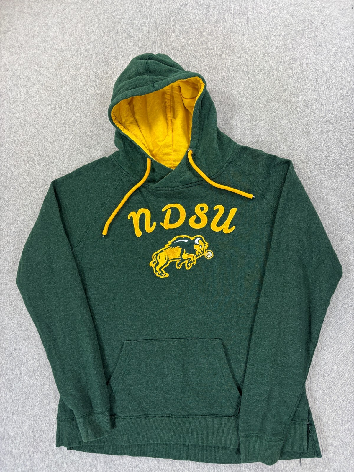 North Dakota State Bison Stitched Campus Hoodie Sweatshirt (Women's Small) Green