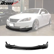 Fits 09-10 Lexus IS250 IS350 JP F-Sport Style Front Bumper Lip Spoiler Black PU
