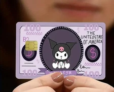 Hello Kitty  KUROMI Credit Debit Card Sticker Skin Cover Free Shipping 