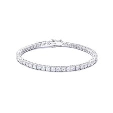 Moissanite Tennis Bracelet 3mm   925 Sterling Silver, D Color VVS1 Moissan